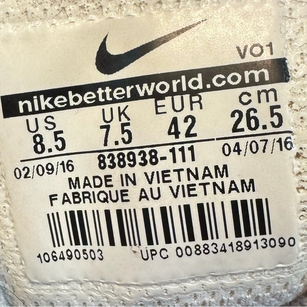 Nike Court Borough Men White High Top Trendy Stylish Sneakers Size 8.5 - Picture 3 of 8
